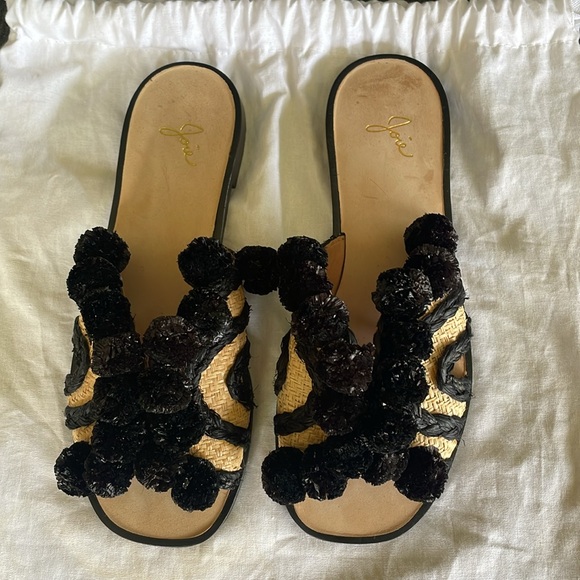 Joie flats sandals sliders EU 36 US 5,5/6 straw  cruise palm beach - Picture 3 of 7